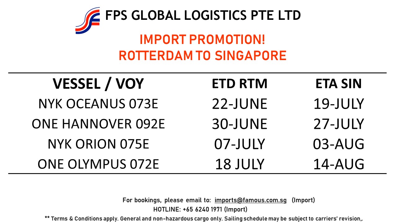 Vessels Schedule FPS Global Logistics